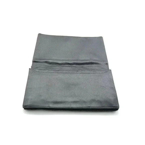 Black Heavily Bead Beaded Mid Century Satin Lined - Picture 5 of 7